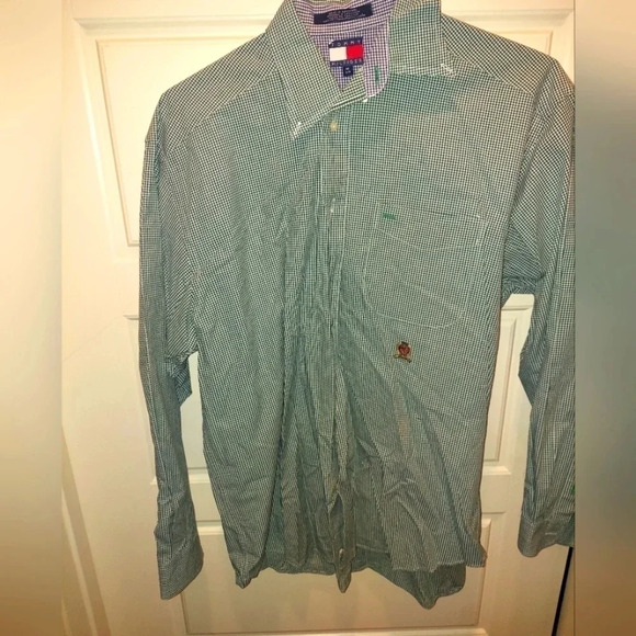 Vintage Mens Tommy Hilfiger Long Sleeve Casual Button - Picture 1 of 3